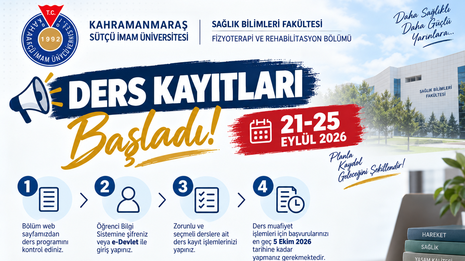 2026 Güz Dönemi Ders Kayıtları Başladı!